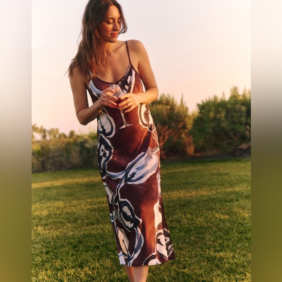 NWT Nic & Zoe WATERCOLOR VINES SLIP DRESS - Picture 1 of 5